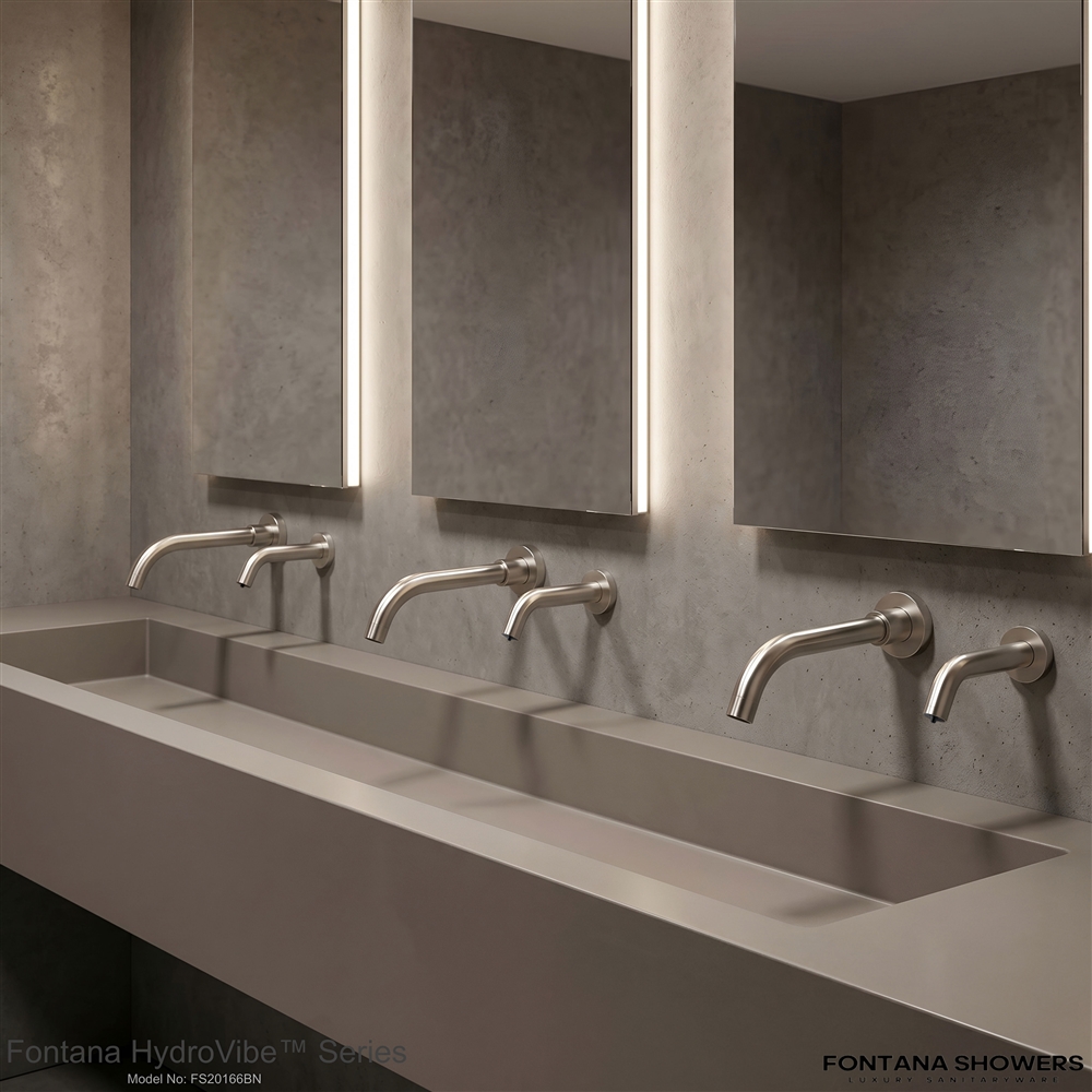 Fontana HydroVibe Series Brushed Nickel Sensor Faucet and Soap Dispenser