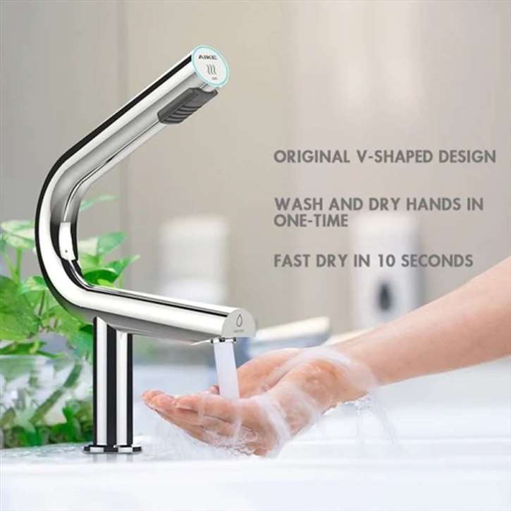 Fontana Commercial Automatic Touchless Sensor Faucet with Hand Dryer