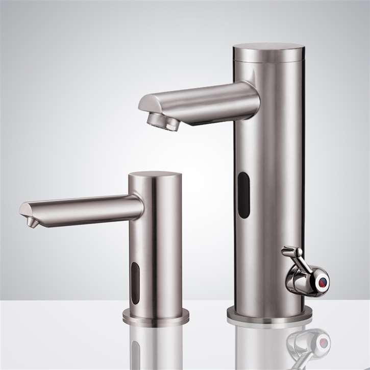 Fontana Freestanding Commercial Motion  Sensor Faucet And Automatic Soap Dispenser