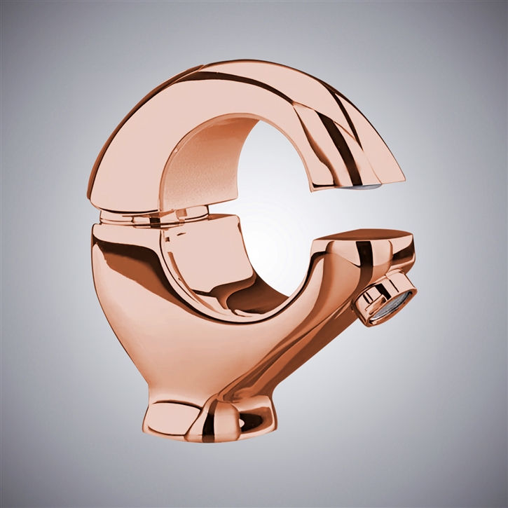 Fontana Monarc Rose Gold Deck Mounted Basin Faucet