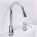 Fontana Commercial Chrome Automatic Sensor Faucet with Manual Soap Dispenser