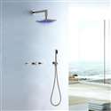 Fontana Brushed Nickel LED Color Changing Shower Head