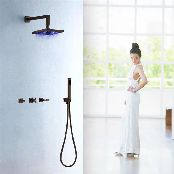 LED Color Changing Shower Head - Shower Head Sizes 8", 10" and 12"