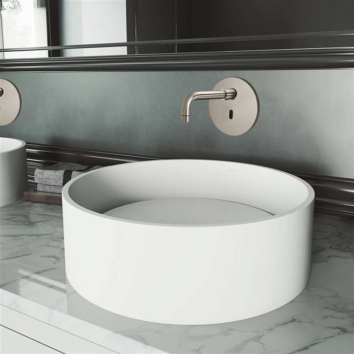 Fontana Vessel Sink and  Wall Touchless Motion Sensor Faucet