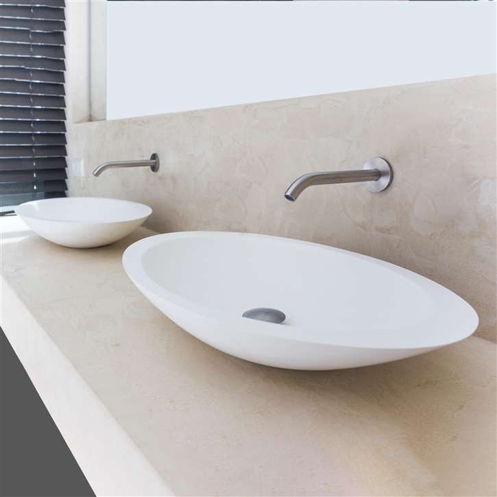 Fontana Vessel Sink and  Wall Touchless Motion Sensor Faucet