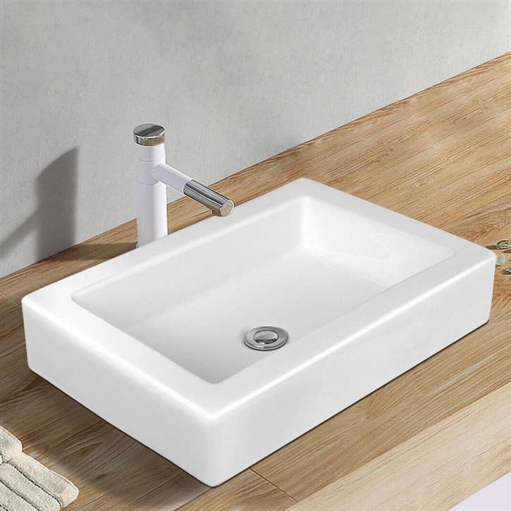 Browse Fontana Vessel Sink and White Touchless Motion Sensor Faucet ...