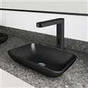 Fontana Vessel Matte Black Touchless Motion Sensor Faucet Combo