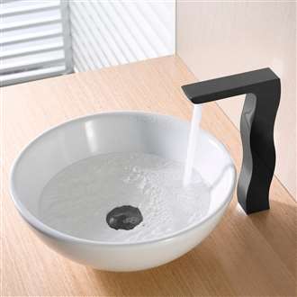 Fontana Vessel Sink with Tower Tall Touchless Motion Sensor Faucet Combo