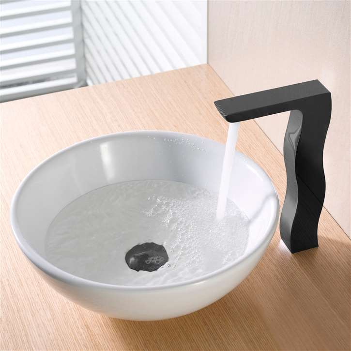 Fontana Vessel Sink with Tower Tall Touchless Motion Sensor Faucet  Combo