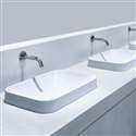 Fontana Vessel Sink and Chrome Wall Touchless Motion Sensor Faucet