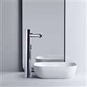 Fontana Vessel Sink and Chrome Tall Touchless Motion Sensor Faucet