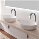 Fontana Vessel Sink and Chrome Touchless Motion Sensor Faucet