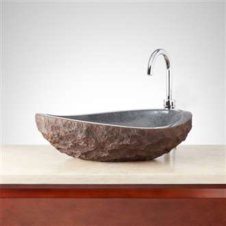 Fontana Vessel Sink and Chrome Touchless Motion Sensor Faucet