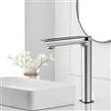 Fontana Luxury Heavy Single Handle Chrome and Black Bathroom High Basin Mixer Faucet