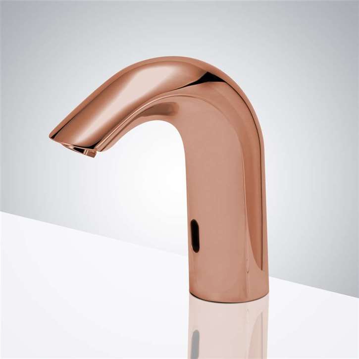 Fontana Deck Mount Commercial Infrared Automatic Sensor Faucet in Rose Gold Finish