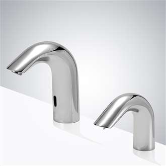 Fontana Commercial Chrome Automatic Dual Motion Sensor Faucet and Soap Dispenser