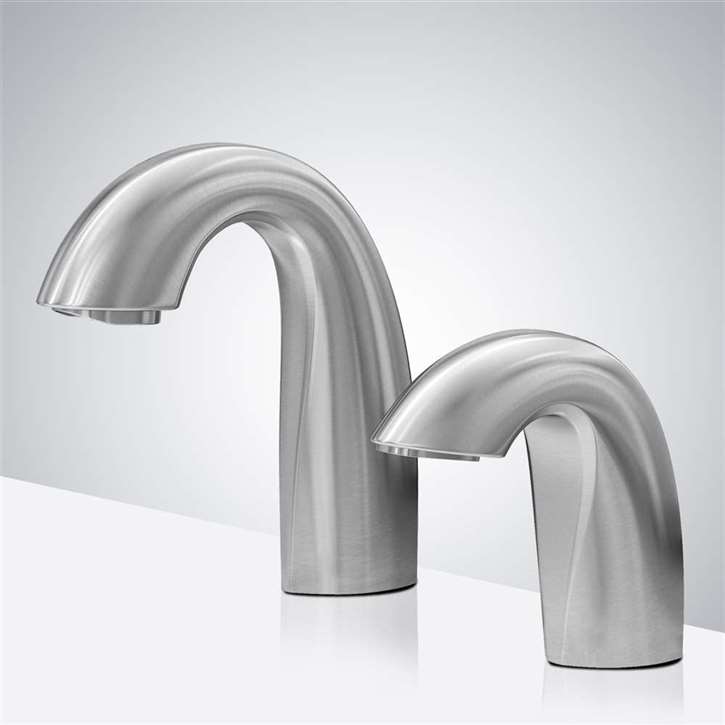 Fontana Commercial Chrome Automatic Dual Motion Sensor Faucet and Soap Dispenser