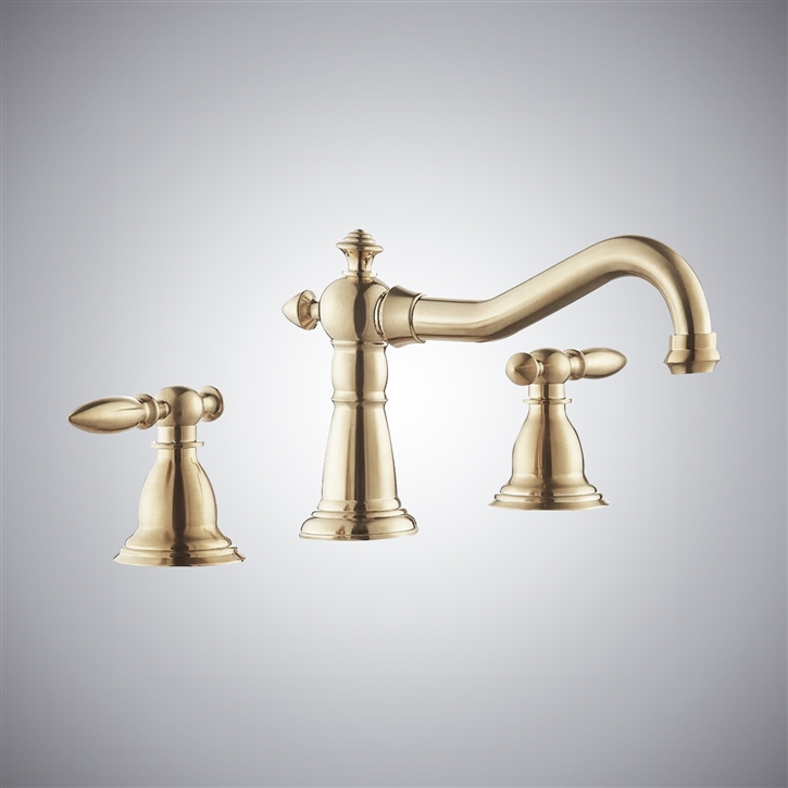 Fontana Nicastro Champagne Dual Handle Basin Faucet