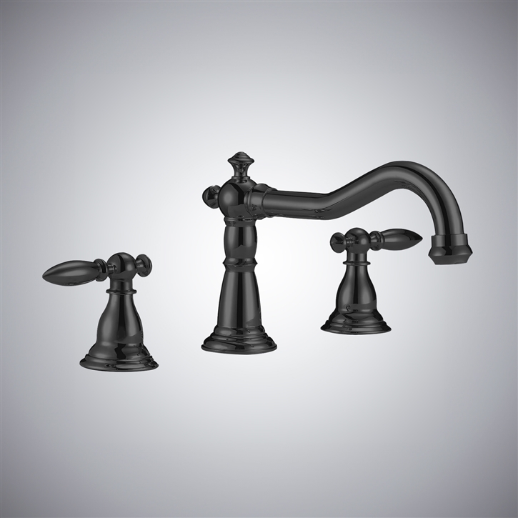 Fontana Nicastro Matte Black Dual Handle Bathroom Faucet