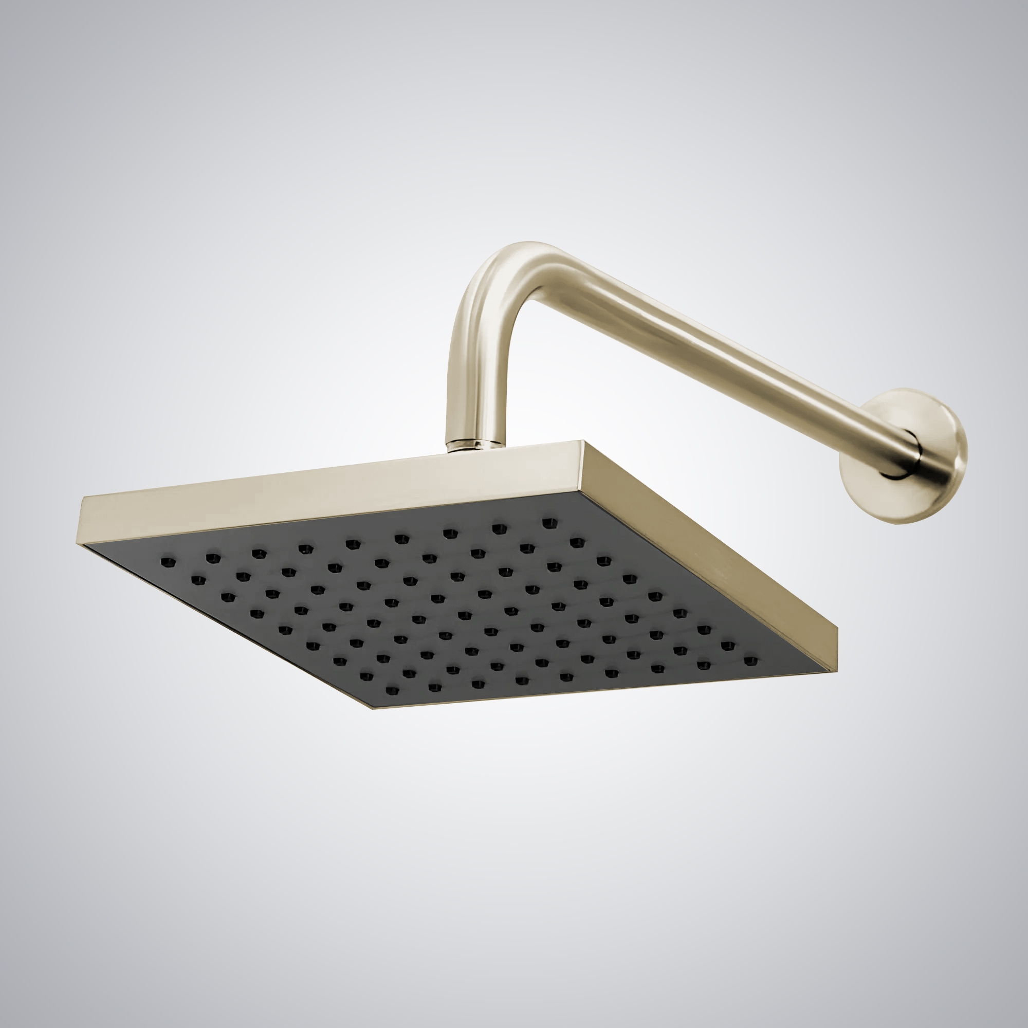 Fontana 12" Solid Brass Square Champagne Rainfall Wall Mount Shower Head