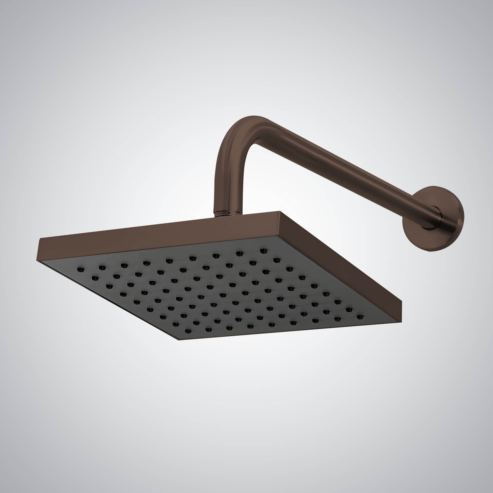 Fontana 12" Solid Brass Square Oil Rubbed Bronze Rainfall Wall Mount Shower Head