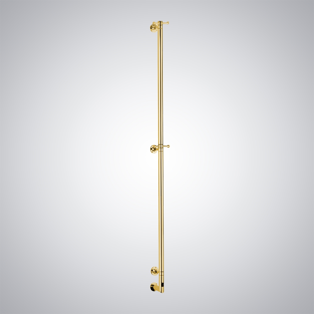 Fontana Pelham In Gold Finish Electric Heated Towel Rail