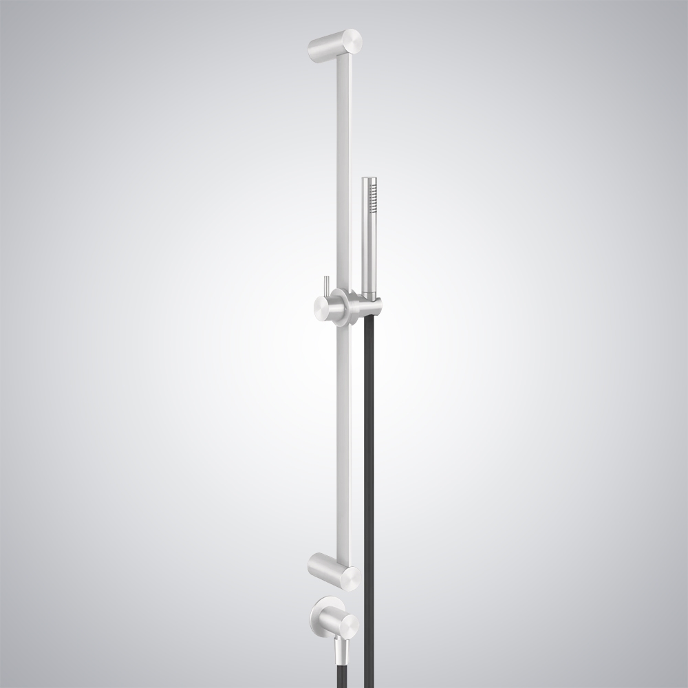 Fontana Poissy Matte White Shower Rail With Handshower