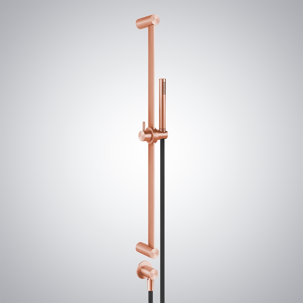 Fontana Chinon Rose Gold Sliding Rail With Flexible Hose