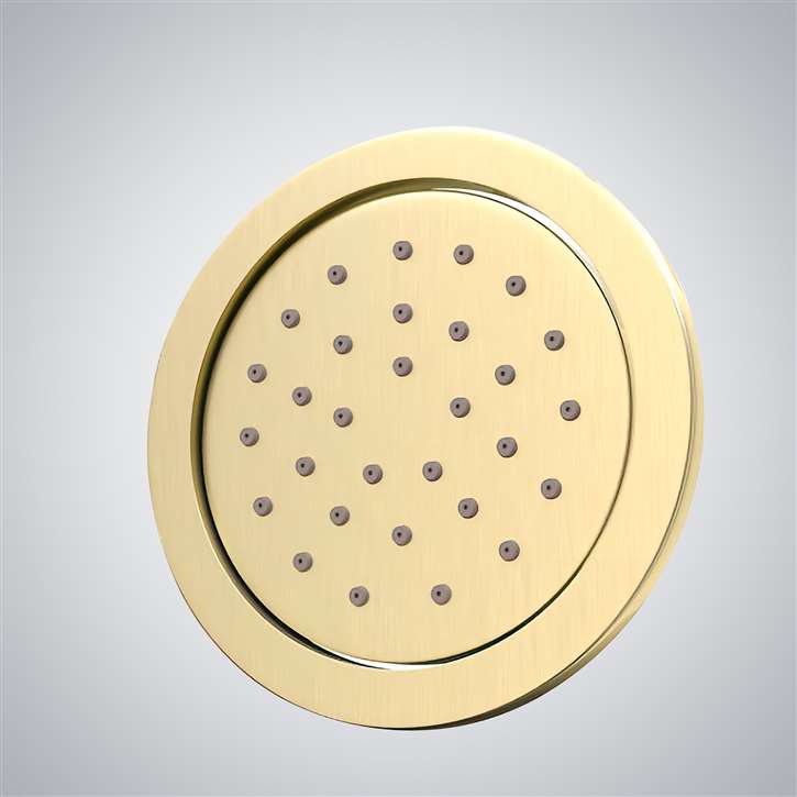 Fontana Treviso Brushed Gold Round Body Jet Spray