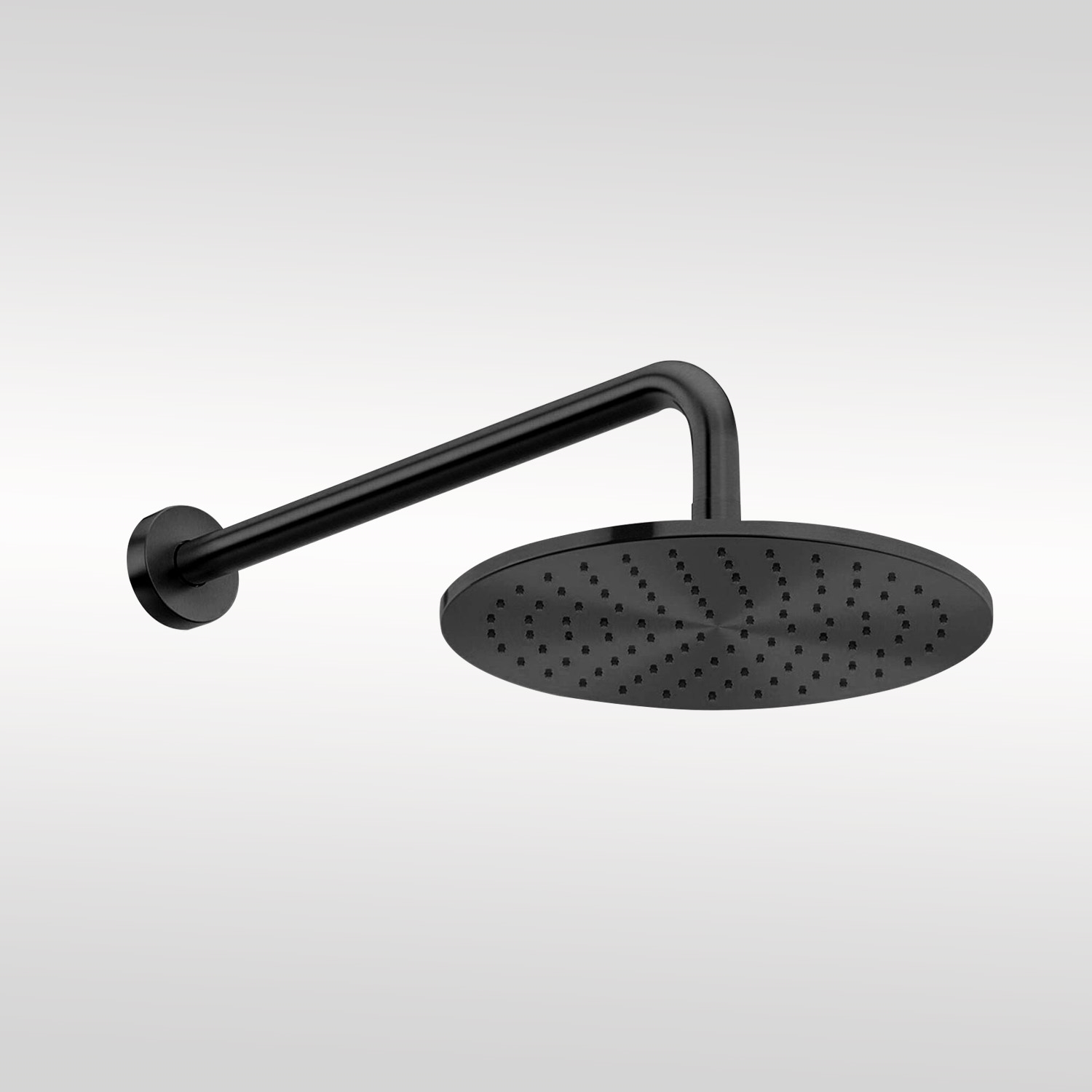 Fontana Matte Black Wall Mount Rainfall Shower Head