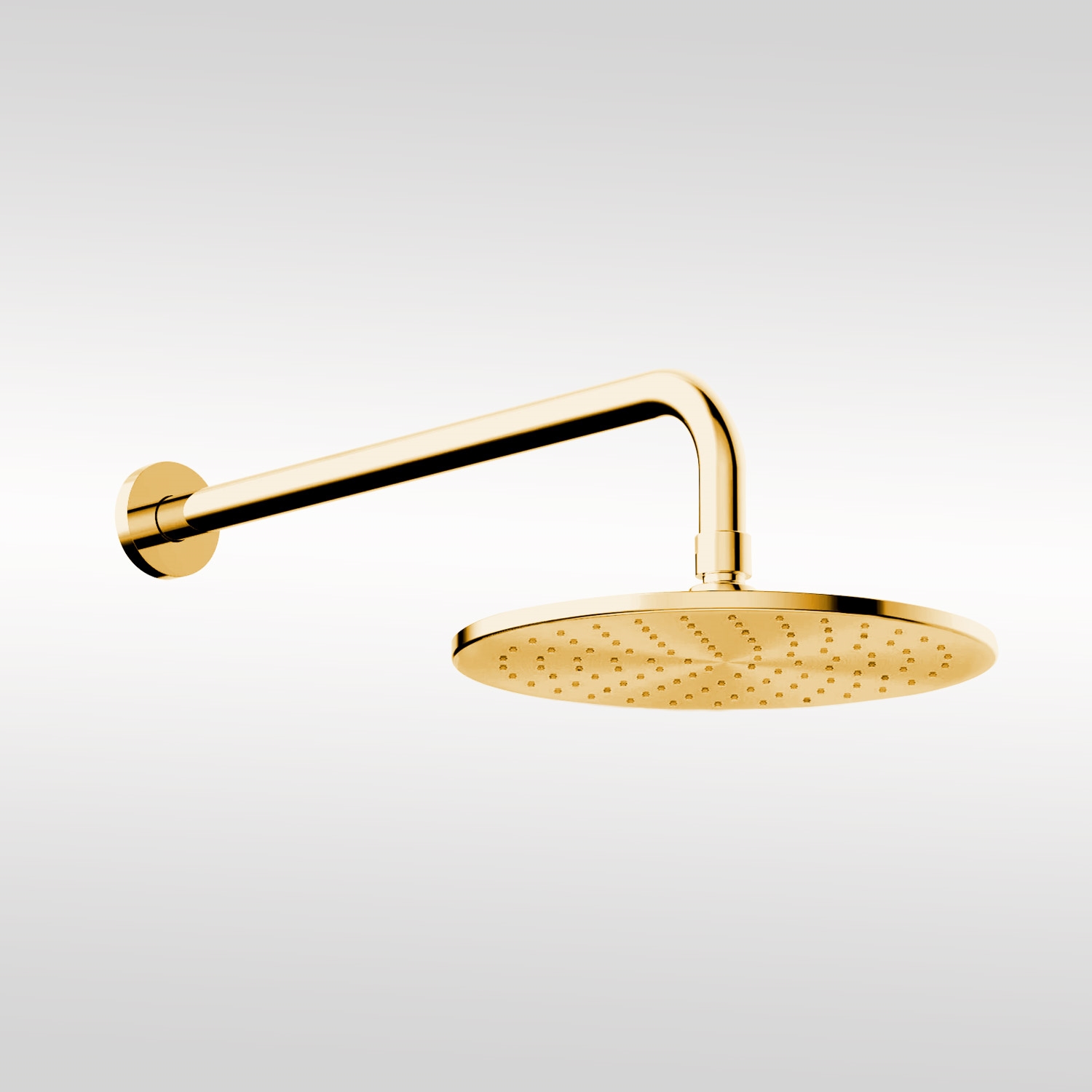 Fontana Polished Gold Wall Mount Rainfall Shower Head