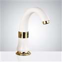 Fontana Commercial White and GoldAutomatic Sensor Hands Free Faucet