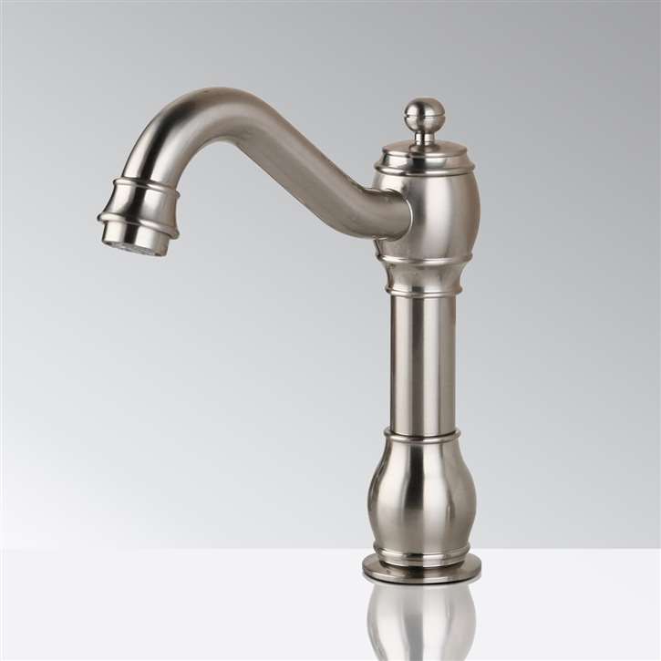 Fontana Commercial Brushed Nickel Touch less Automatic Sensor Hands Free Faucet