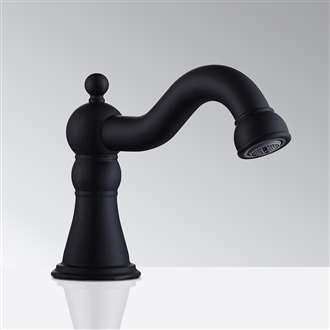 Fontana Cosenza Matte Black Deck Mount Touchless Motion Sensor Faucet