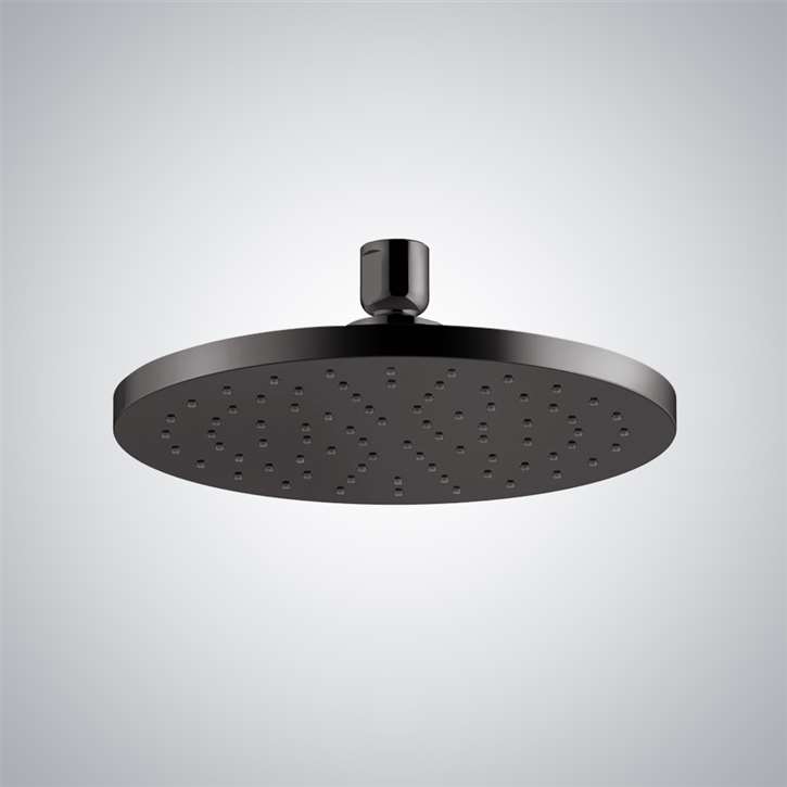 Fontana Chatou Matte Black 1.75 GPM Rain Shower Head with Master Clean Spray Face and Katalyst Air-Induction Technology