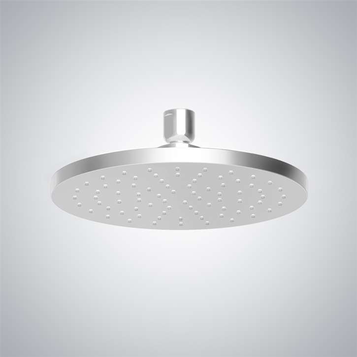 Fontana Chatou Matte White 1.75 GPM Rain Shower Head with Master Clean Spray Face and Katalyst Air-Induction Technology