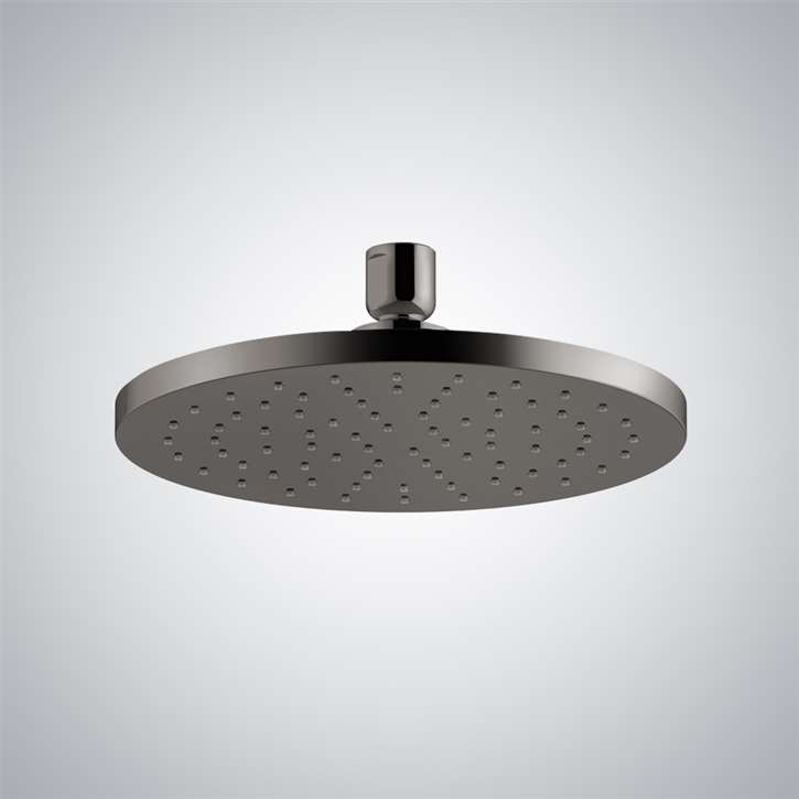 Fontana Gun Metal Grey 1.75 GPM Rain Shower Head with MasterClean Spray Face and Katalyst Air-Induction Technology