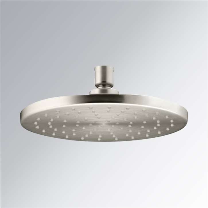 Fontana Sanart Vibrant Bushed Nickel Rain Shower Head with MasterClean Spray Face and Katalyst Air-Induction Technology