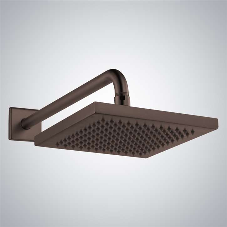 Fontana Lyon Wide Rain Shower Head with Shower Arm, Flange and Touch Clean Technology in Oil Rubbed Bronze