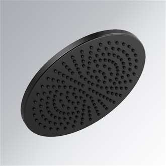 Fontana Dijon Matte Black Single Function Universal Rain Round Shower Head