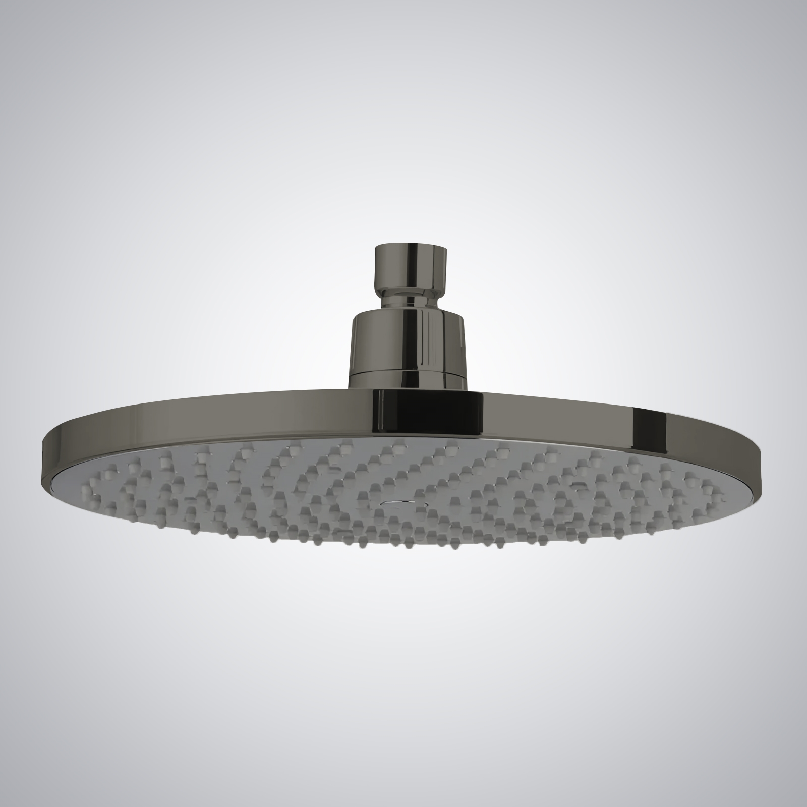 Fontana Dax Round Rain Shower Head with Master Clean Spray Face in Gun Metal Gray Finish