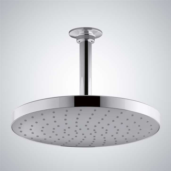 Fontana Creteil Round Rain Shower Head with Master Clean Spray Face in Chrome Finish