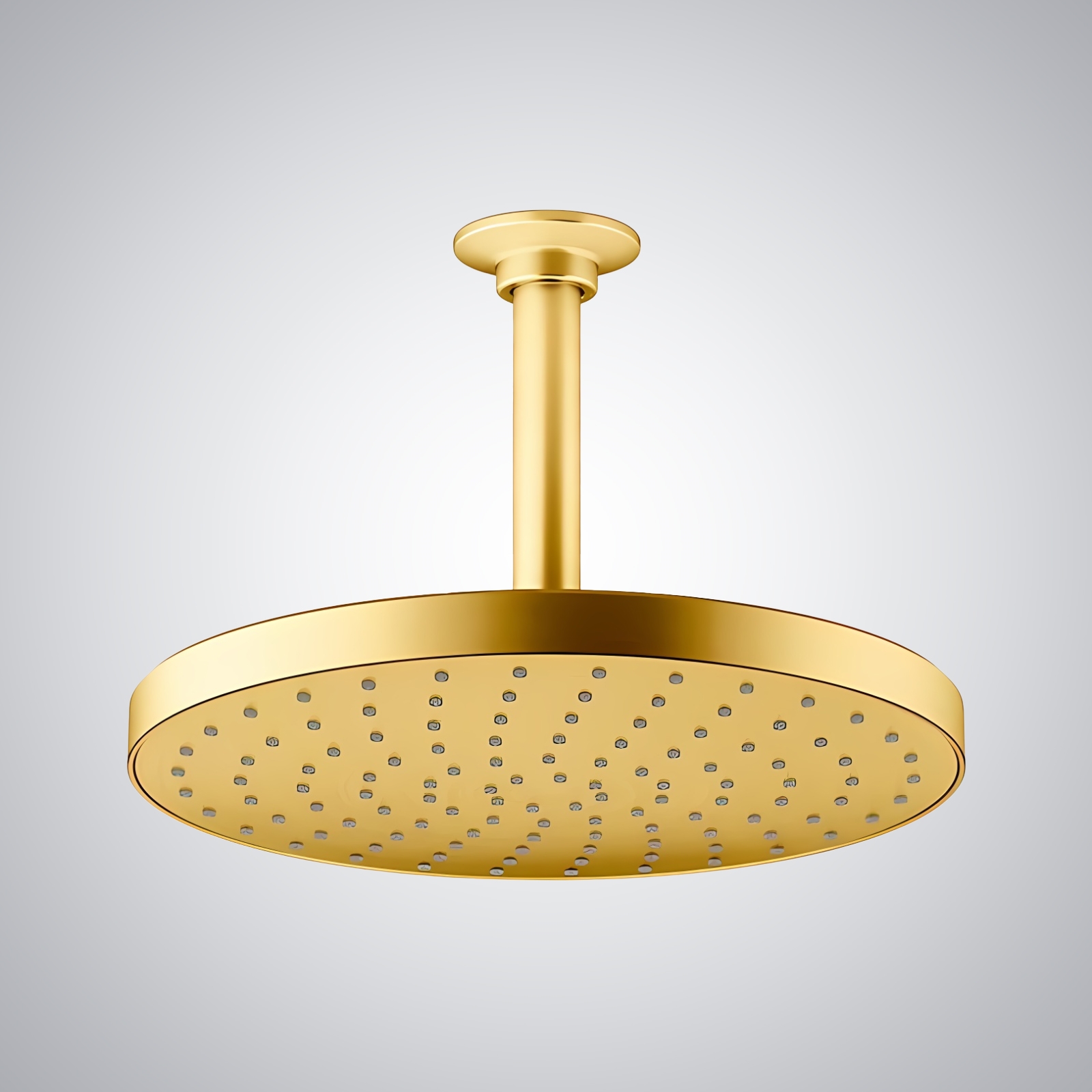 Fontana Creteil Round Rain Shower Head with Master Clean Spray Face in Polished Gold Finish