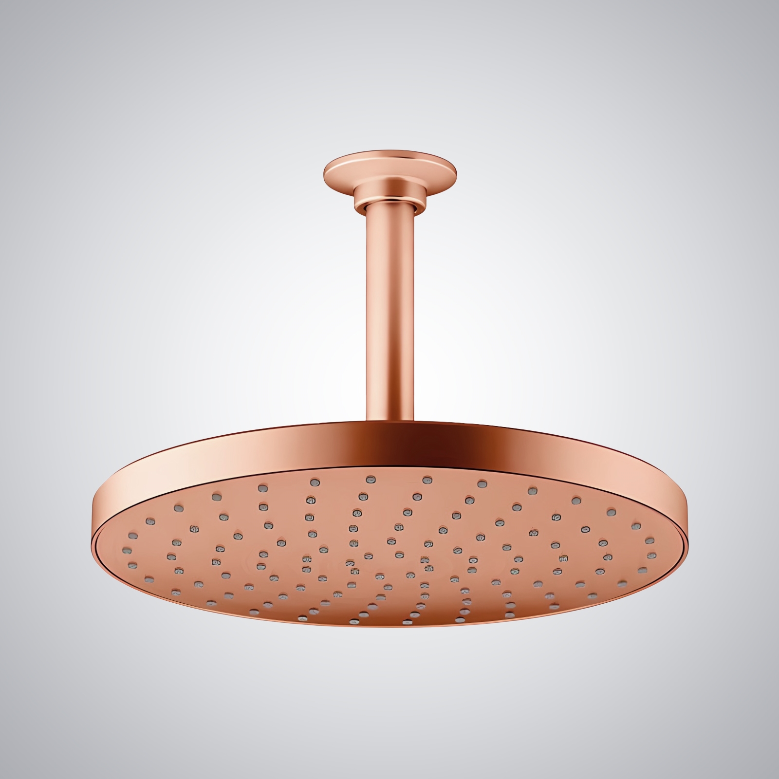 Fontana Creteil Round Rain Shower Head with Master Clean Spray Face in Rose Gold Finish