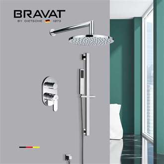 Bravat Chrome Rainfall Shower Set