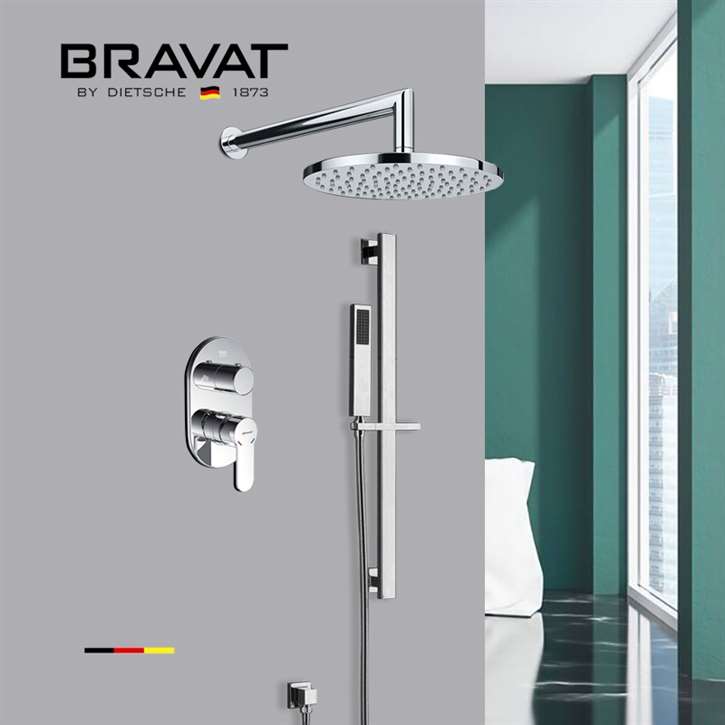 Bravat Chrome Rainfall Shower Set