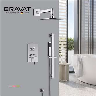 Bravat Chrome Rainfall Shower Set