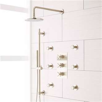 Fontana Lima Brushed Nickel Rainfall Shower System Set