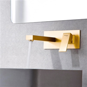 Fontana Moselle Gold Finish Wall Mounted Basin Faucet