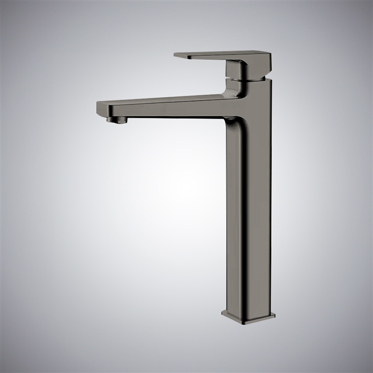 Fontana Scafati Gun Metal Gray Deck Mounted Single Handle Bathroom Faucet